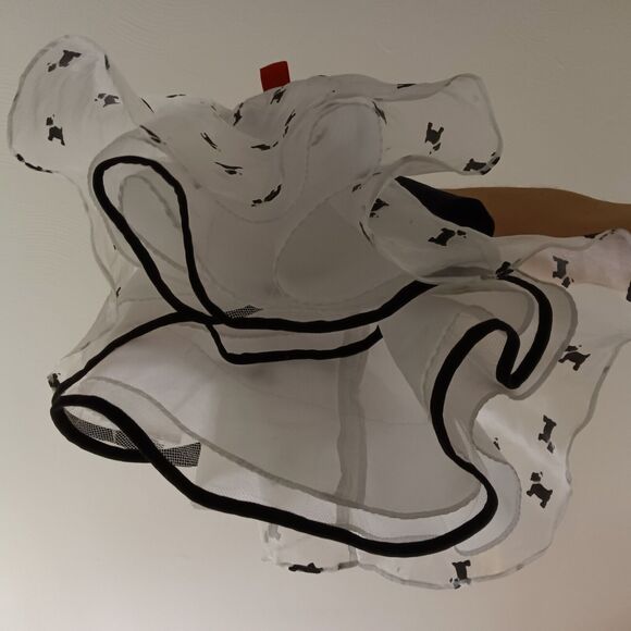 Bonnie Jean 2T Fluffy Ruffled Flared Black & White Velvet Holiday Poodle Dress - Picture 6 of 7